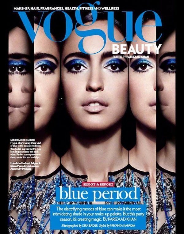 Tamara Moss ấn tượng cùng sắc xanh trên tạp chí Vogue Ấn Độ tháng 12/2013 [PHOTOS]