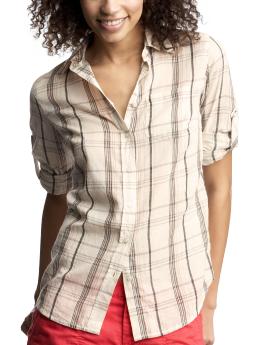 Plaid roll-up shirt - Gap - Shirt - Women's Wear