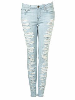 Lace Ripped Skinny Jeans