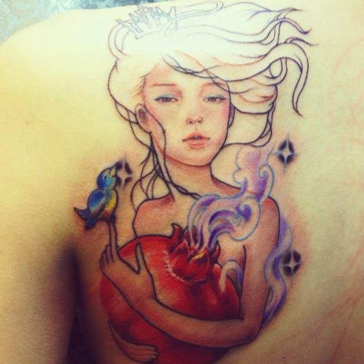 รอยสัก สาวทับทิม VRZO "Sweety Lady Tattoo" - รอยสัก - Sweety Lady Tattoo - ทับทิม VRZO - ศิลปะบนเรือนร่าง