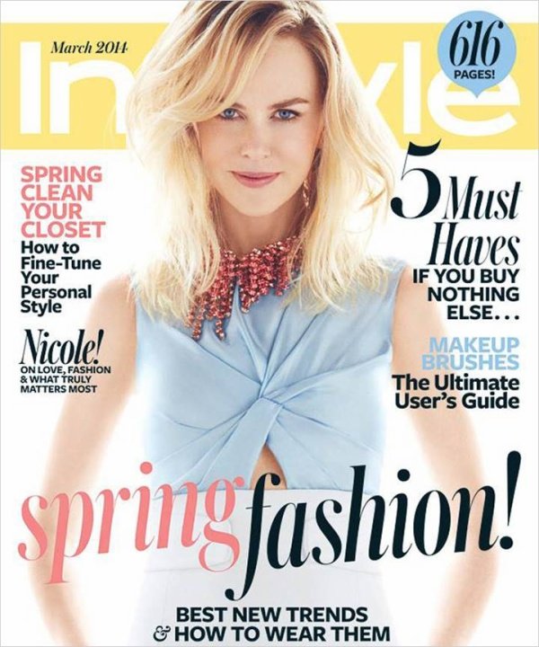 Nicole Kidman chụp ảnh trên tạp chí InStyle Mỹ tháng 3