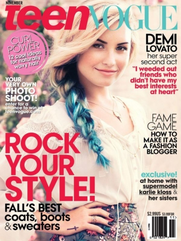 Demi Lovato chụp ảnh bìa cho tạp chí Teen Vogue số tháng 11/2012