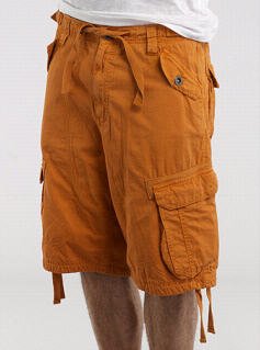 Orange Utility Cargo Shorts