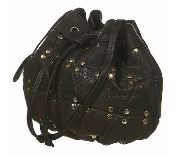 Small Leather Stud Pouch Bag