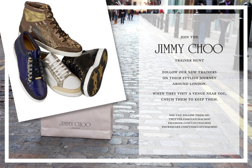 Jimmy Choo invite you to ‘Catch A Choo’ – the Trainer hunt! - Jimmy Choo - Shoes