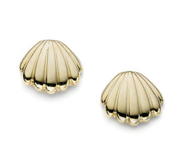 Metal Shell Stud Earrings - Monsoon - Earrings - Jewelry