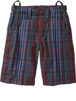 Burgundy plaid shorts - Shorts - Kids Wear - Gap - Boy