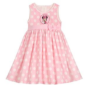 Polka Dot Minnie Mouse Dress for Toddler Girls