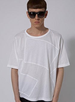 White Jersey Cut N Sew T-shirt
