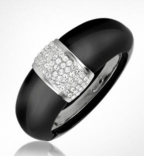 AZ Collection Swarovski Crystal Black Bangle Bracelet - Forzieri - Bracelet - Jewelry