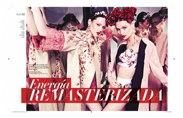 Roosmarijn & Barrett đầy họa tiết trên tạp chí Grazia Mexico tháng 4/2014 - Roosmarijn - Barrett - Grazia Mexico - Miu Miu - Prabal Gurung - Moschino - Moschino Cheap&Chic - Hình ảnh - Thời trang - Thời trang nữ - Tin Thời Trang - Người mẫu