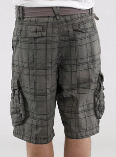 Grey Utility Check Shorts - Shorts - Men' Wear - Burton