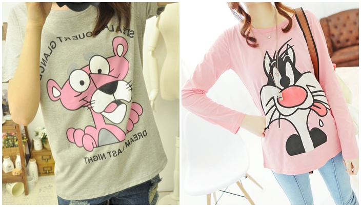 แฟชั่นเสื้อยืดลายการ์ตูน น่ารักสดใสครองใจวัยทีน - แฟชั่นวัยรุ่น - แฟชั่นเสื้อยืด - เสื้อยืดลายการ์ตูน - แบบเสื้อยืดน่ารัก - การแต่งตัว