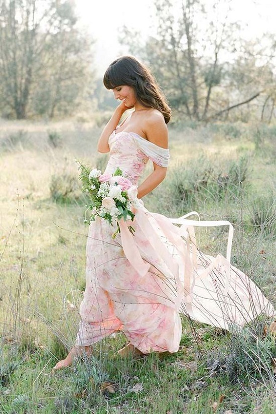 23 Best Idea Floral Print Wedding Dress - ชุดแต่งงาน - ชุดสวย - แต่งงาน - ชุด - ชุดเจ้าสาว - ไอเดีย - เทรนด์ใหม่ - การแต่งตัว