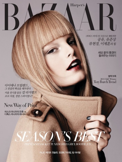 Hanne Gaby Odiele by Dean Isidro for Harper’s Bazaar Korea October 2011 - Model