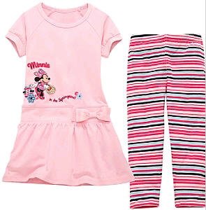 Minnie Mouse Top and Leggings Outfit for Toddler Girls