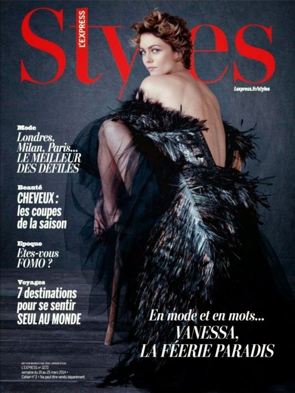 Vanessa Paradis gợi cảm trên tạp chí L'Express Styles Pháp tháng 3/2014