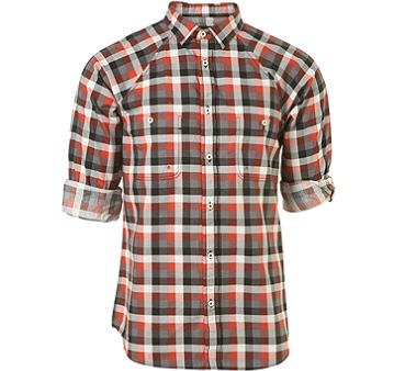 Red Check Raglan Sleeve Shirt