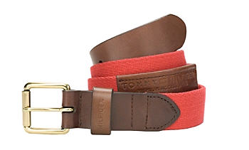Pieced Webbed Belt With Leather - Belt - Tommy Hilfiger - Accessory