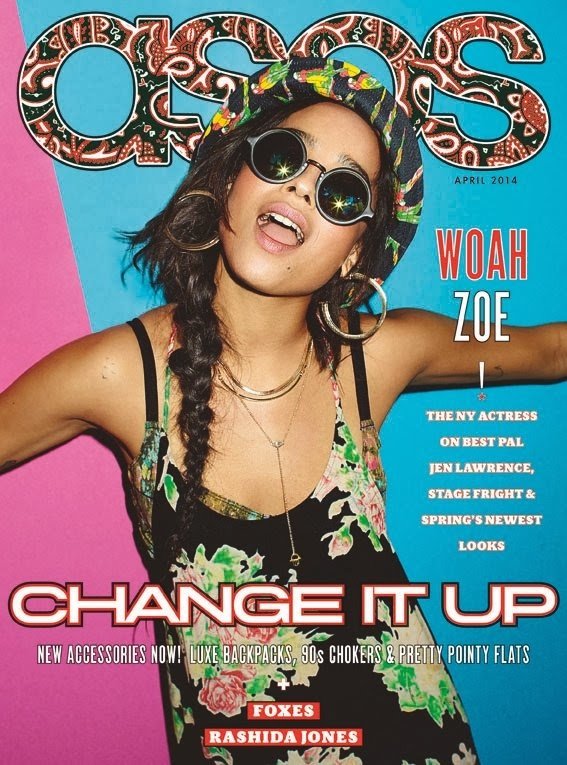 Zoe Kravitz diện thời trang Xuân thật chất trên tạp chí ASOS tháng 4/2014