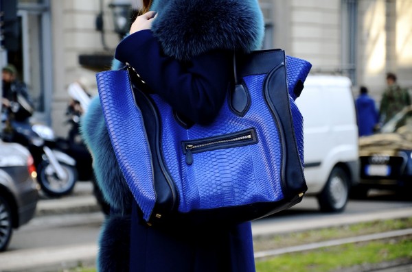 Celine Blue Bag Styles on the Street - Celine - Street Styles - Fashion - Designer - Bag