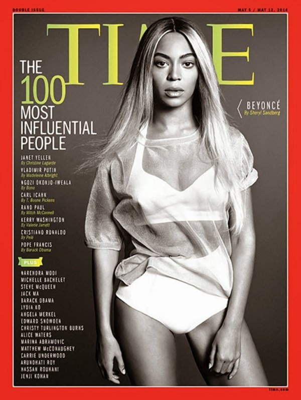 Beyonce diện đồ lót cùng áo xuyên thấu trên bìa tạp chí TIME ấn bản 100 Most Influential People