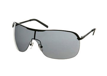 Black Half Framed Visor Sunglasses