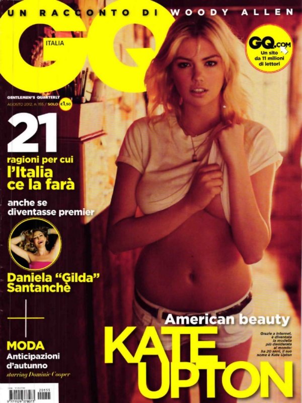 Kate Upton Sultry on GQ Italia August '12 Cover