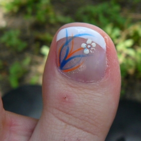Letnji frenč pedikir - manikir - nokti - nail art - frenc manikir