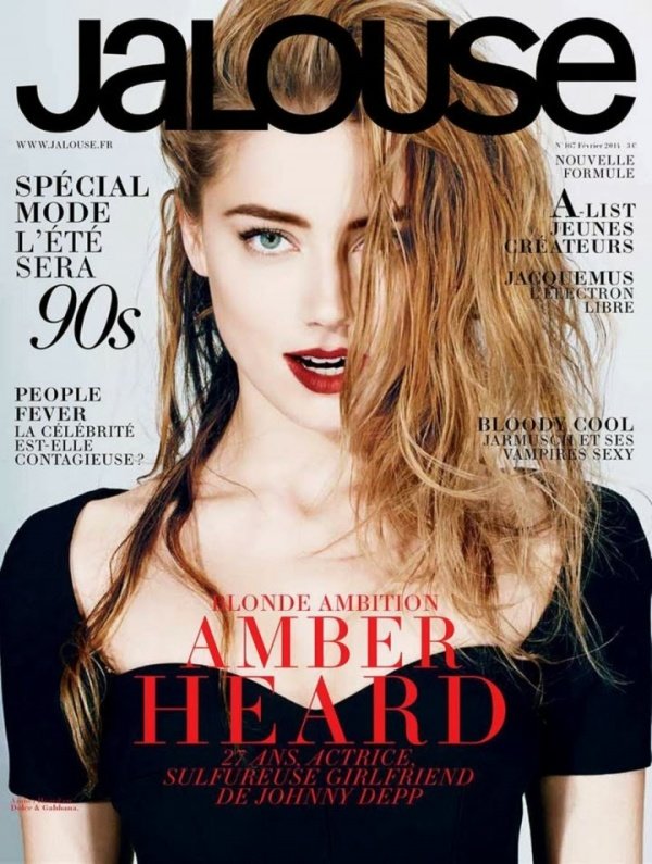 Bạn gái Johnny Depp, Amber Heard đẹp hút hồn trên tạp chí Jalouse tháng 2/2014