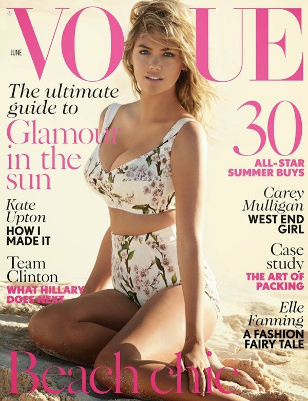 Kate Upton xuất hiện trên Vogue Anh tháng 6