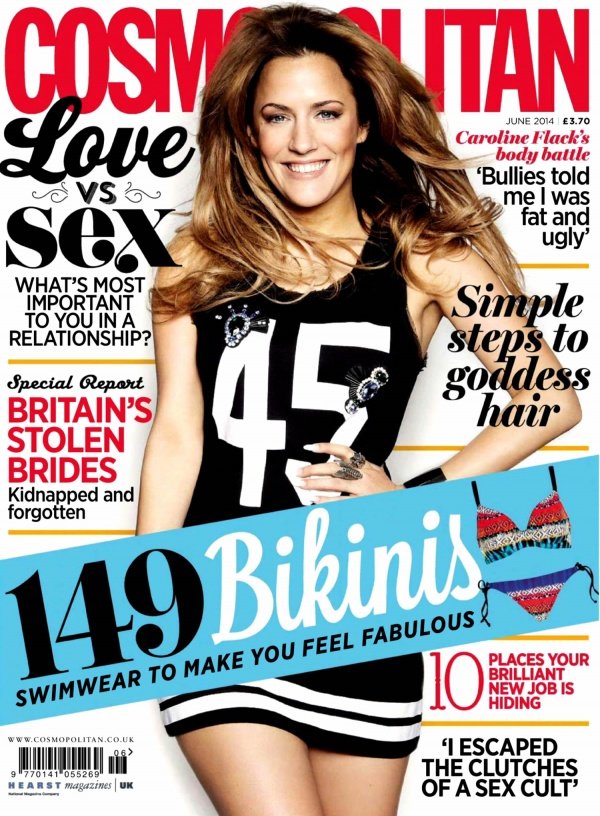 Caroline Flack tràn trề sức sống trên tạp chí Cosmopolitan Anh tháng 6/2014