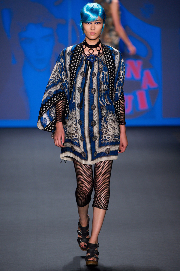 Mixed Prints and Sweet Colored Hair At Anna Sui Spring 2013 Fashion Show - Anna Sui - Fashion - Designer - Spring 2013 - Collection - Fashion Show