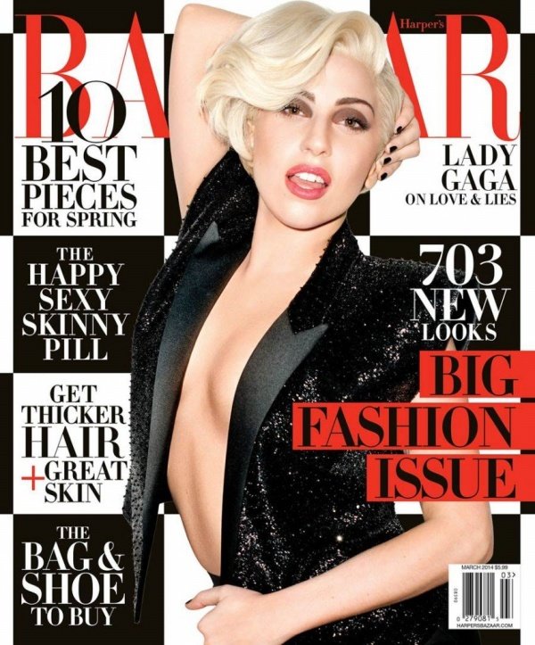 Lady gaga gợi cảm trên Harper's Bazaar Mỹ tháng 3