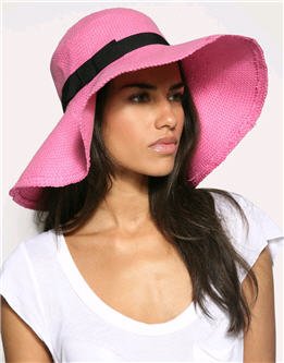 French Connection Summer Straw Floppy Hat