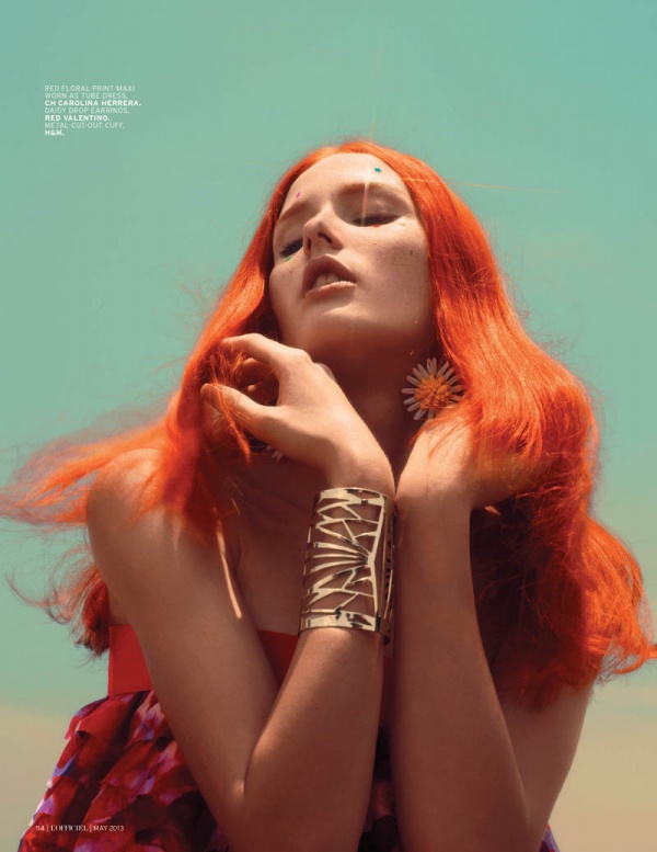 Jasmin Jalo tái hiện hình ảnh “Only Girl in The World” trên tạp chí L’Officiel Singapore tháng 5/2013. - Jasmin Jalo - Người mẫu - Tin thời trang