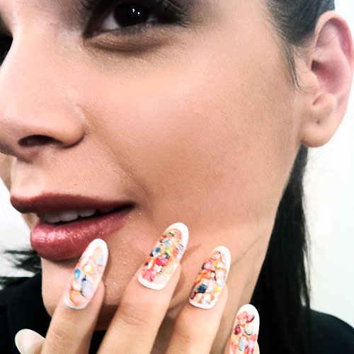 Watercolor nails at Lucian Matis - Nails