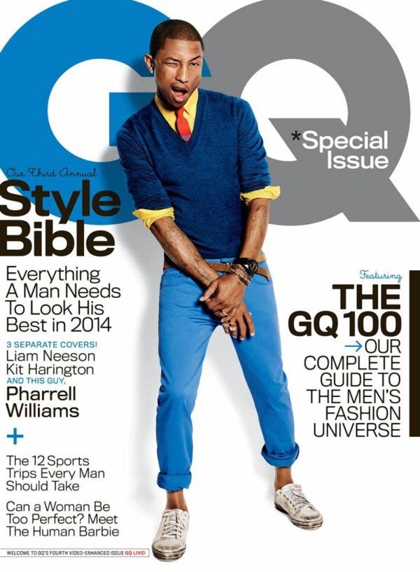 Pharrell Williams đáng yêu trên Tạp chí GQ