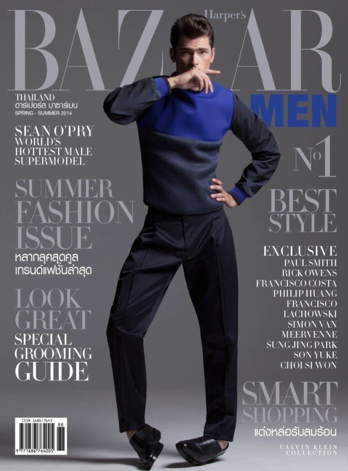 Sean O’Pry Chụp Ảnh Bìa Cho Tạp Chí Harper’s Bazaar Men Thái Lan Xuân/Hè 2014