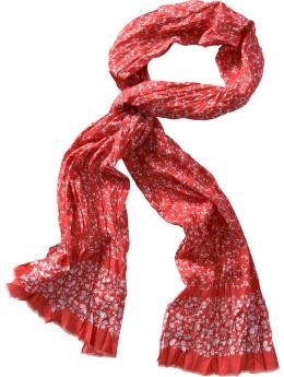 Frayed floral scarf