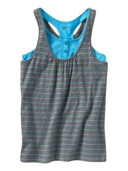 Striped double-layer tank