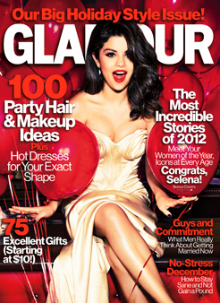 Selena Gomez Covers Glamour December 2012 [PHOTOs] - Fashion - Photos - Selena Gomez - Glamour - Glamour Magazine - December 2012