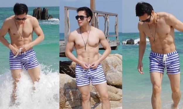 สาว ๆ ต้องไม่พลาด !!! 8 หนุ่มสุดหล่อกล้ามแน่น  ที่มาในชุดว่ายน้ำ จากเมืองไทย - ดาราชาย - ชุดว่ายน้ำผู้ชาย - แฟชั่นชุดว่ายน้ำชาย