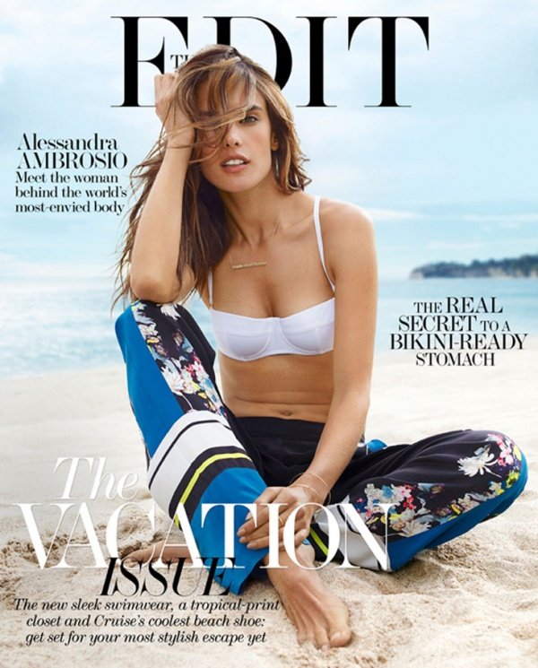 Alessandra Ambrosio khoe dáng bikini trên tạp chí The Edit