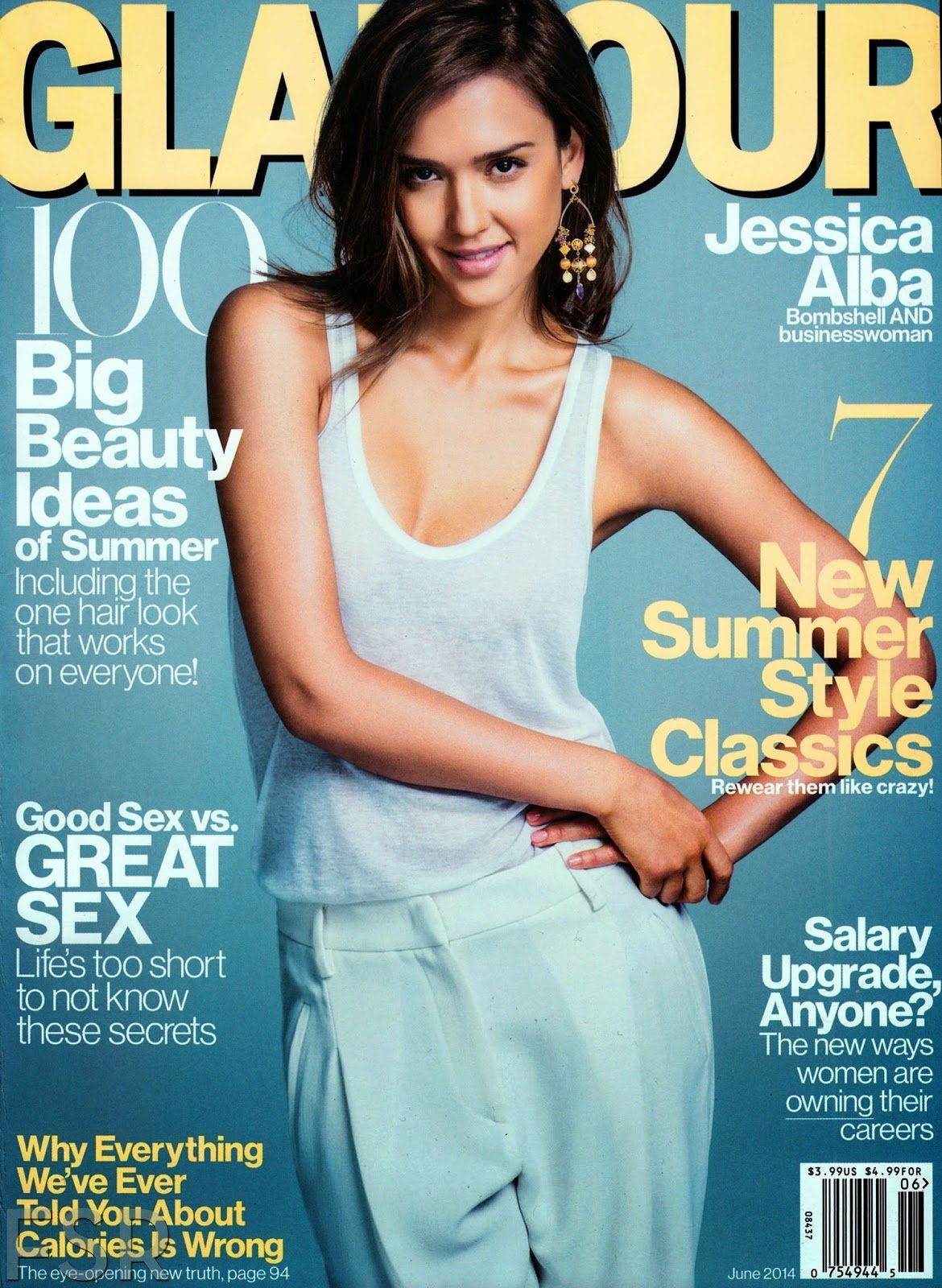 Jessica Alba trẻ trung trên tạp chí Glamour Mỹ tháng 6/2014