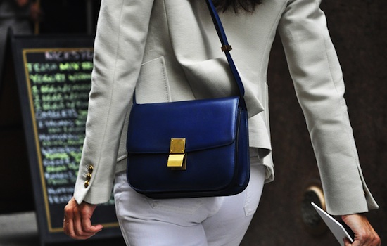 Celine Blue Bag Styles on the Street - Celine - Street Styles - Fashion - Designer - Bag
