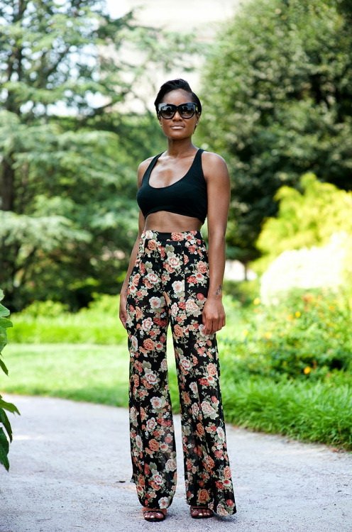 Chic Street style Patterned Pants