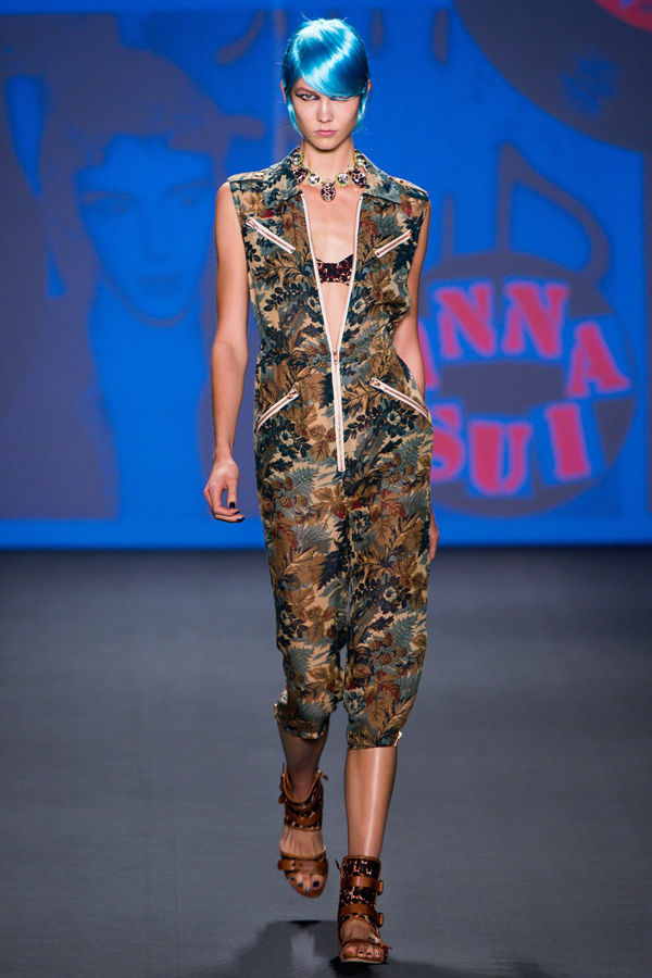 Mixed Prints and Sweet Colored Hair At Anna Sui Spring 2013 Fashion Show - Anna Sui - Fashion - Designer - Spring 2013 - Collection - Fashion Show