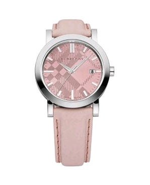 TUMBLED LEATHER ROUND DIAL WATCH
