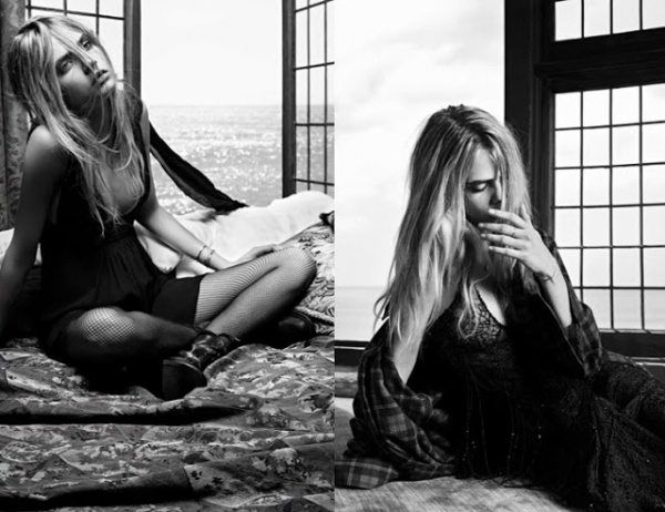 Cara Delevingne cá tính trong BST Thu/Đông 2013 của Saint Laurent - Thời trang nữ - Người mẫu - Bộ sưu tập - Nhà thiết kế - Thời trang - Cara Delevingne - Saint Laurent - Thu / Đông 2013